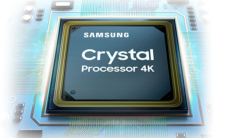 پردازشگر Crystal 4K در تلویزیون 75 اینچ سامسونگ AU8072