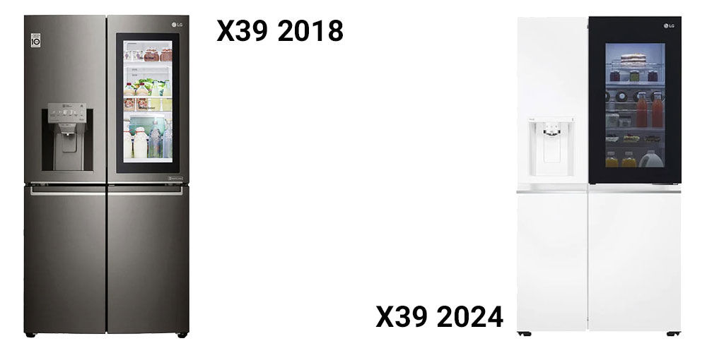 تفاوت یخچال ال جی X39 سفید 2024 با یخچال ال جی X39 ساخت 2018