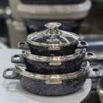 ست تابه دودسته سایز 16-20-24 گرانیتی لایف اسمایل مدل سنگی