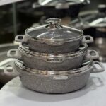 ست تابه دودسته سایز 20-24-28 گرانیتی لایف اسمایل مدل سنگی کد LIFEP7