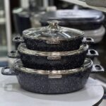ست تابه دودسته سایز 24-28-32 گرانیتی لایف اسمایل مدل سنگی کد LIFEP7