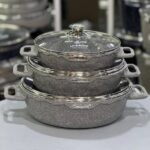ست تابه دودسته سایز 24-28-32 گرانیتی لایف اسمایل مدل سنگی کد LIFEP7