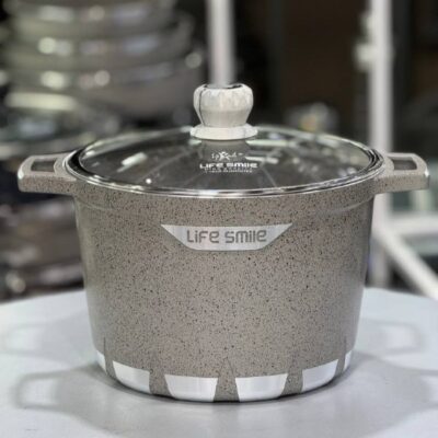 قابلمه آش دیوار بلند سایز 28 گرانیتی لایف اسمایل کد FLCMRDP