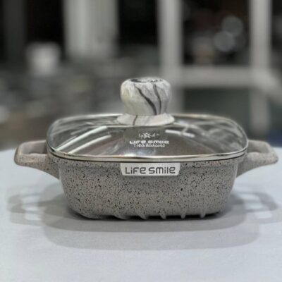 تابه دودسته مربعی سایز 20 گرانیتی لایف اسمایل کد FLCM