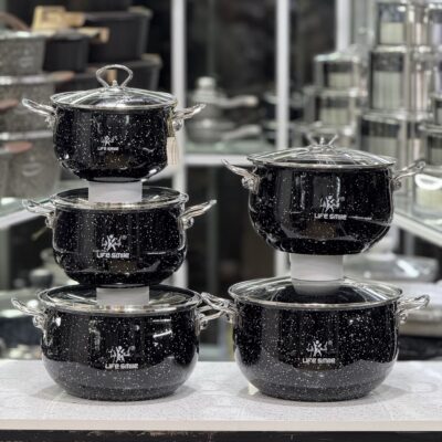 سرویس قابلمه 10 پارچه لایف اسمایل لعابی