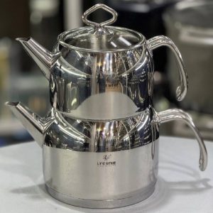 کتری و قوری استیل لایف اسمایل کد TK1-7